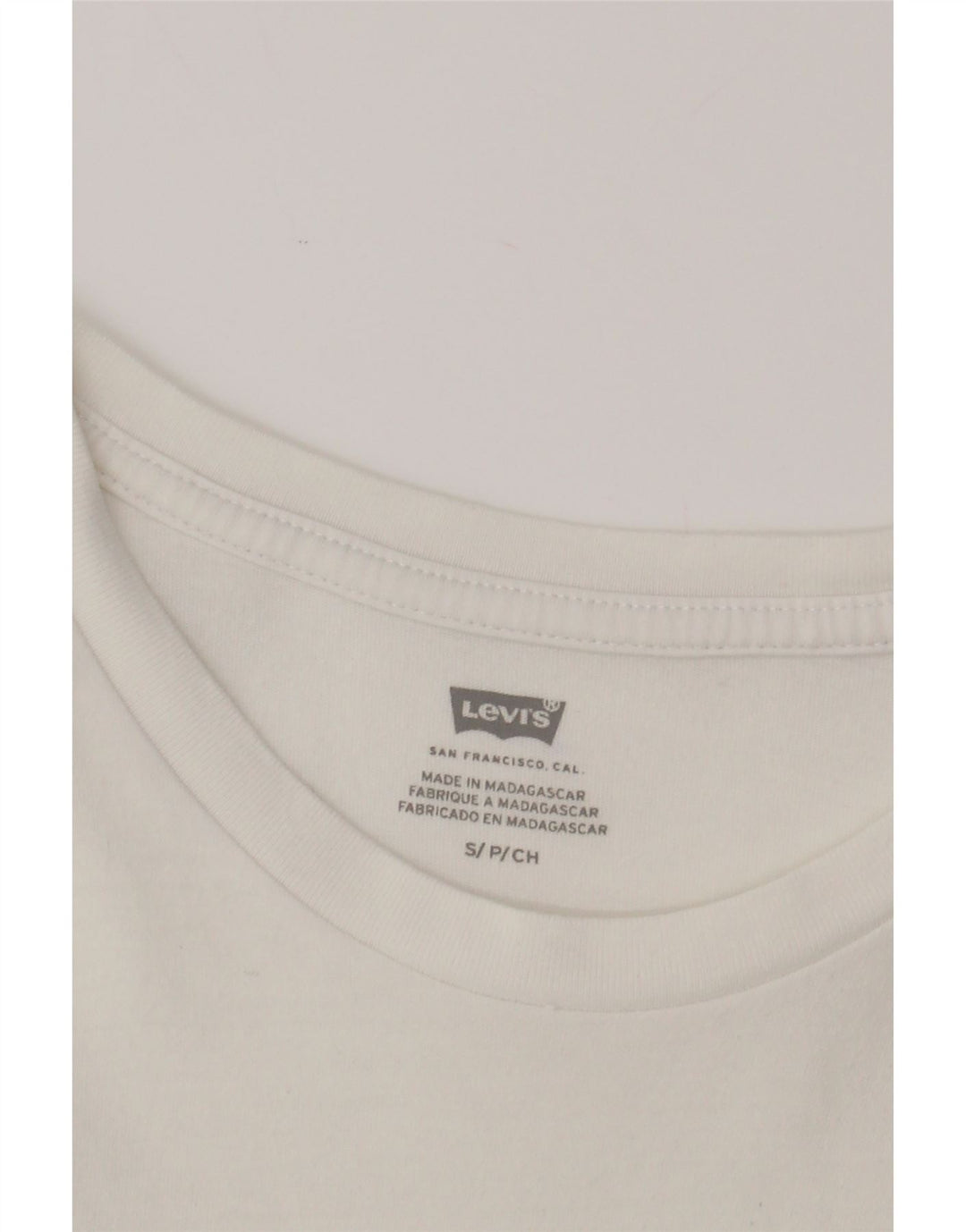 LEVI'S Mens Graphic T-Shirt Top Small White Cotton Vintage Levi's and Second-Hand Levi's from Messina Hembry 