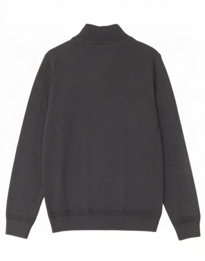 Fat Face Herre Zip Neck Jumper Sweater XS Grå Bomuld