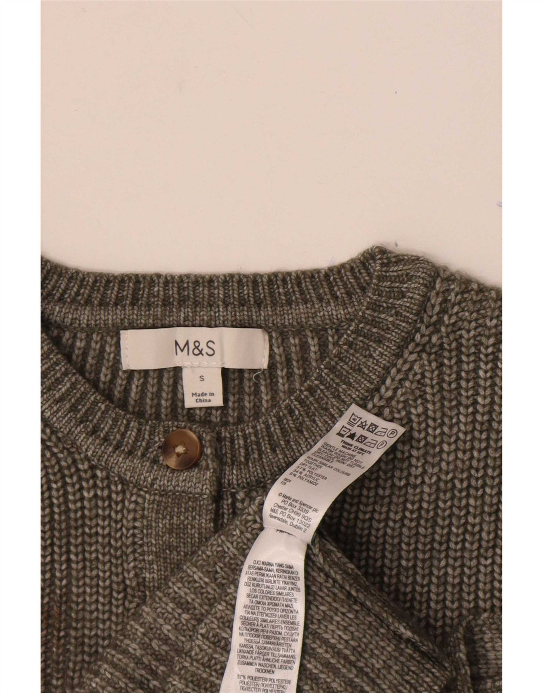 Marks & Spencer Dame ærmeløs cardigan sweater UK 10 Small Grey