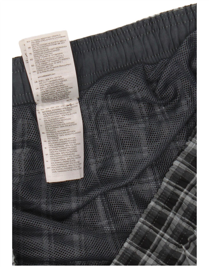 Adidas badeshorts til mænd XL marineblå ternet polyester