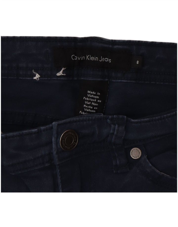 Calvin Klein Dame Lige Casual Bukser US 8 Small W28 L26 Navy Blue