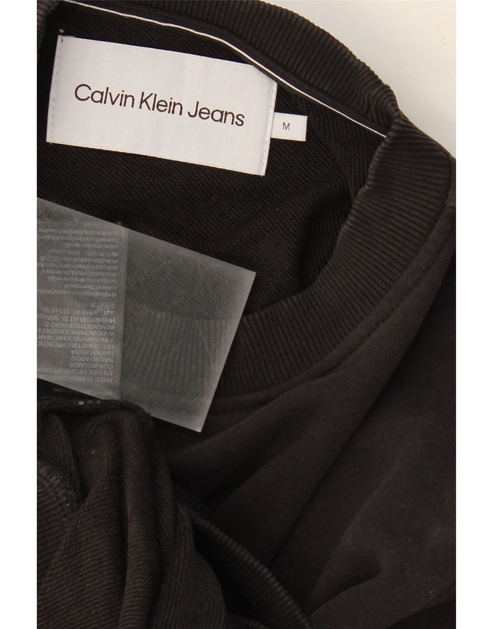 CALVIN KLEIN JEANS Womens Sweatshirt Jumper UK 14 Medium Black Cotton Vintage Calvin Klein Jeans and Second-Hand Calvin Klein Jeans from Messina Hembry 