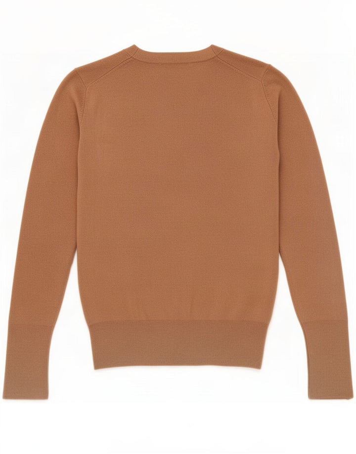Zara Womens Regular Fit Jumper Sweater UK 8 Small Brown