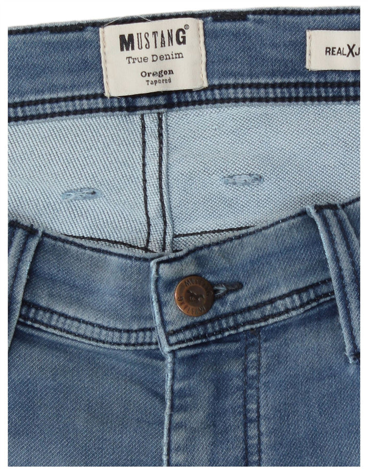 Mustang Herre Relaxed Fit Tapered Jeans W36 L30 Blå