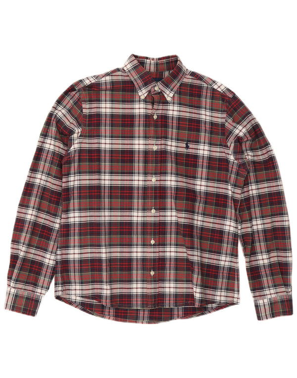 RALPH LAUREN Flanelskjorte til mænd Medium Flerfarvet ternet bomuld