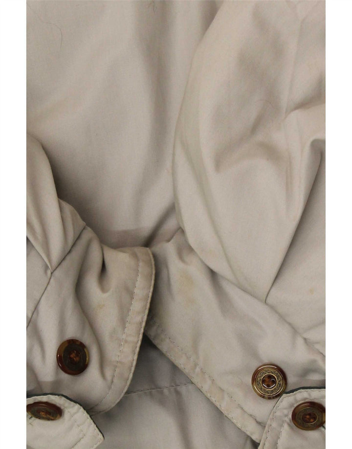 Vintage herre hætte polstret jakke IT 56/58 3XL Grå Polyester
