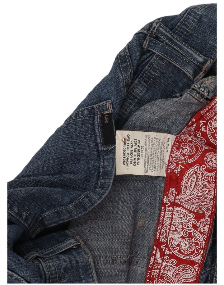 Lee Dame Cargo Denim Shorts US 22 3XL W42 Blå Bomuld