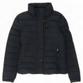 Superdry polstret jakke til kvinder UK 10 Lille marineblå polyester