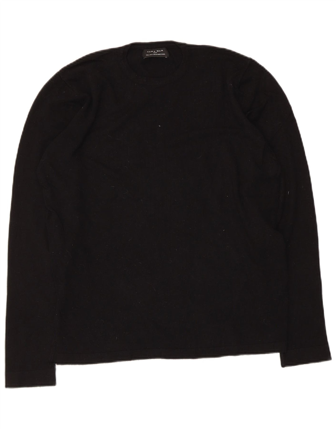 Zara Herre Top Langærmet Lille Sort Viscose