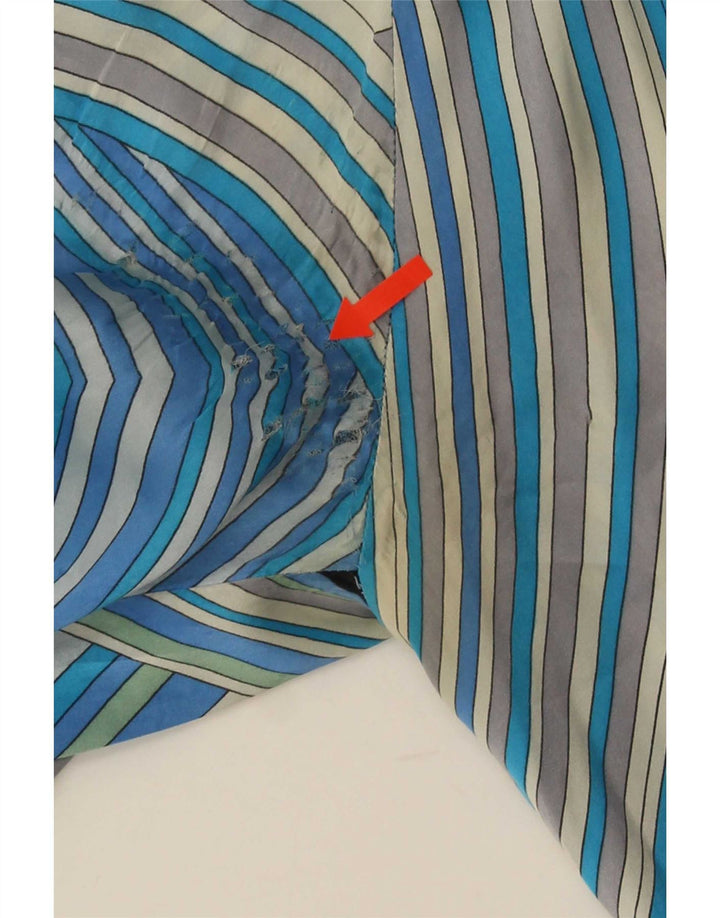 Vintage dameskjorte UK 20 2XL Blå Geometrisk