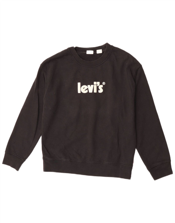 Levi's Herre grafisk sweatshirt jumper lille sort bomuld