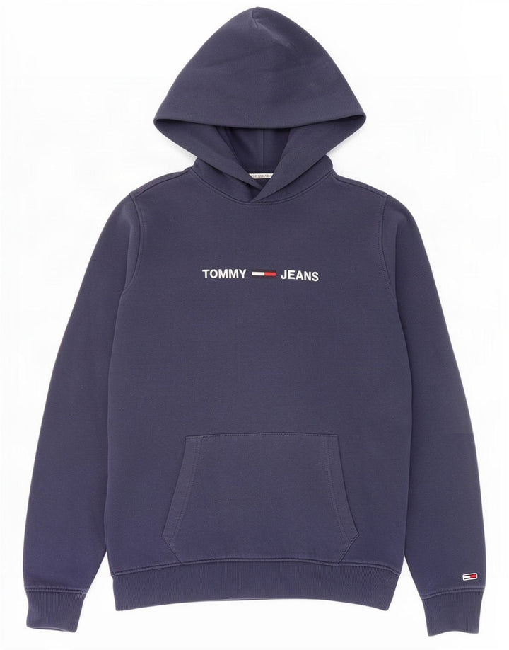 Tommy Hilfiger Grafisk hættetrøje til kvinder Medium marineblå bomuld