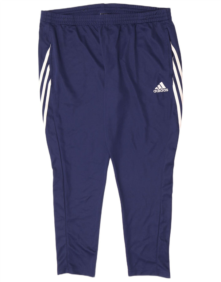 Adidas Herre Climalite træningsdragt bukser 2XL marineblå polyester