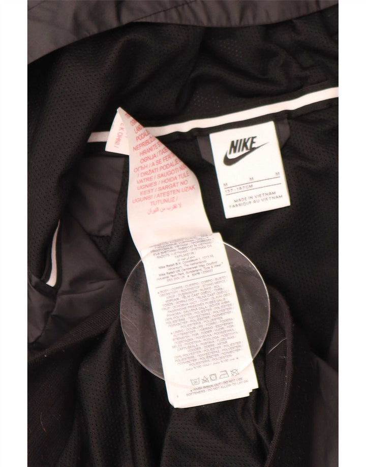 Nike Regnjakke med hætte til drenge 10-11 år Medium Sort Polyester