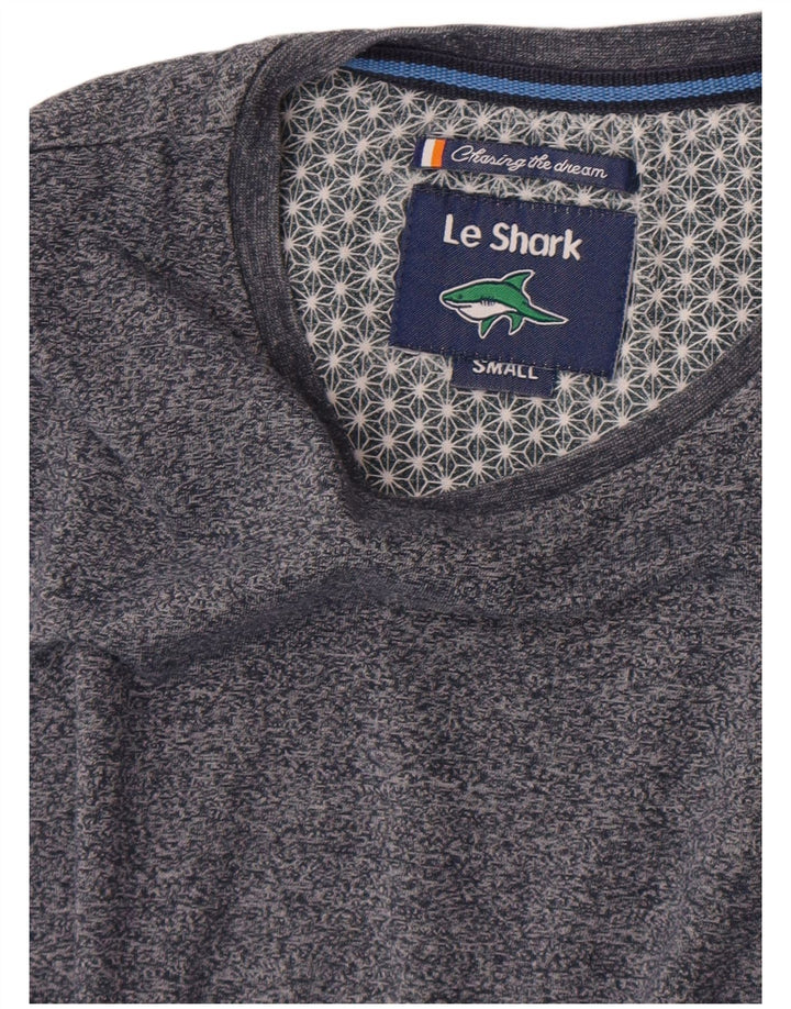 Le Shark Herre T-Shirt Top Lille Grå Flecked
