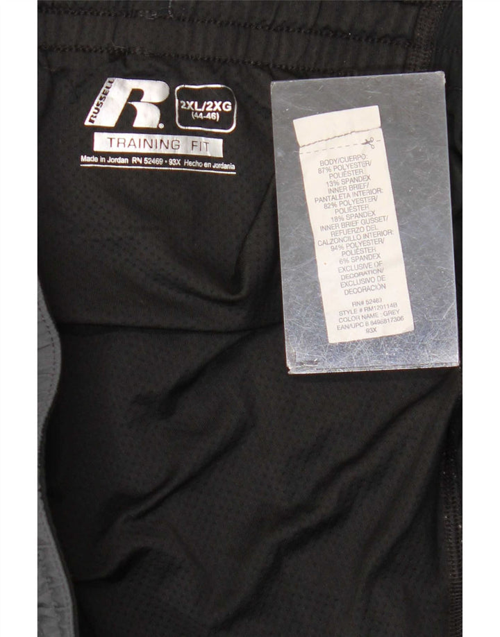 Russell Athletic Herre Dri-Power Sportshorts 2XL Grå Polyester