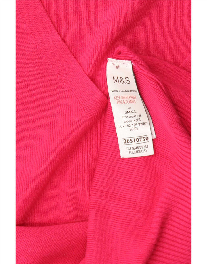 Marks & Spencer Dame Oversized Crop Vest Tank Top UK 10 Small Pink