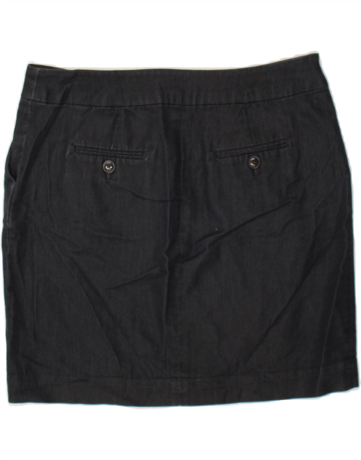 MOSSIMO Womens Mini Skirt UK 12 Medium W34  Navy Blue Cotton Vintage Mossimo and Second-Hand Mossimo from Messina Hembry 