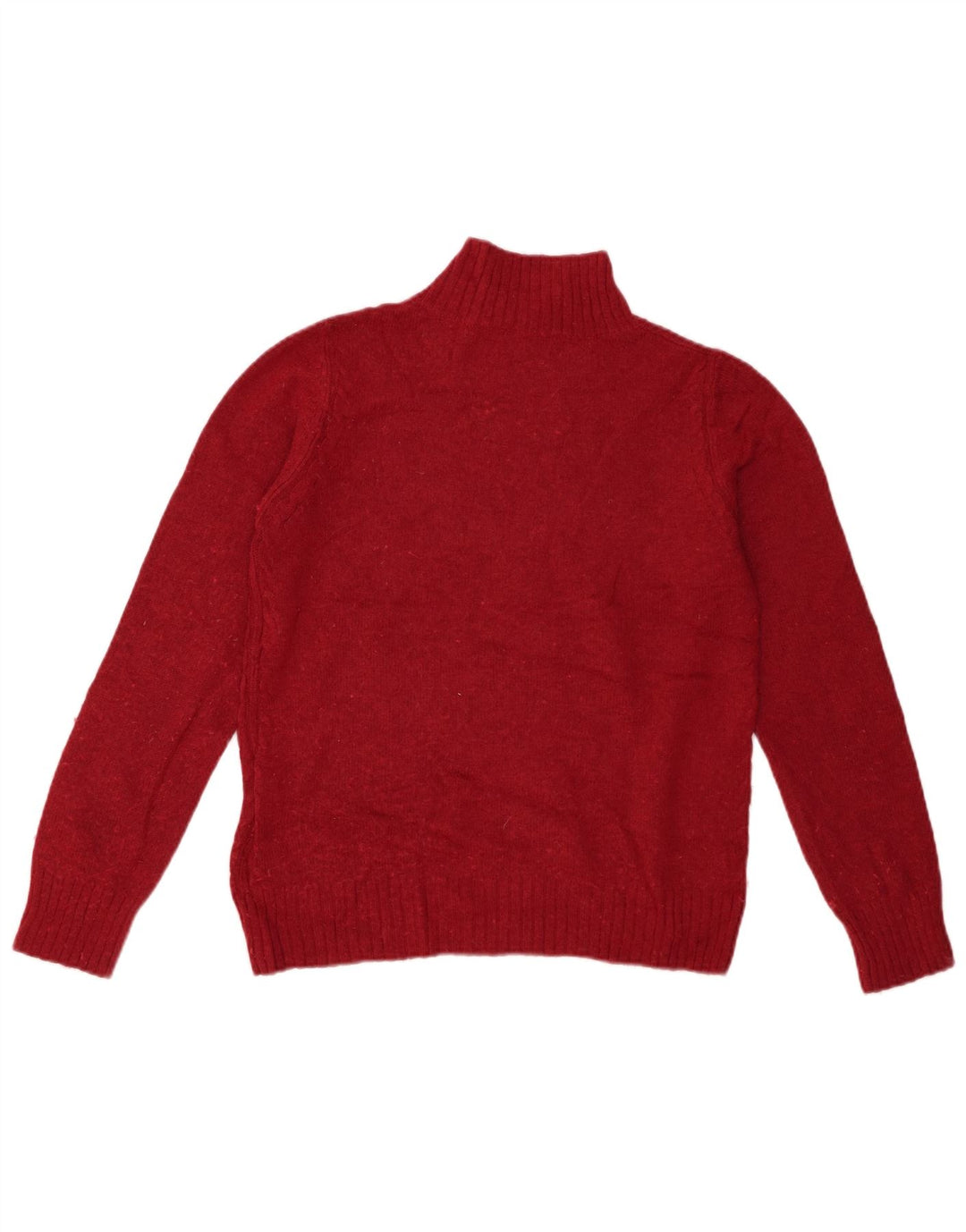 Hobbs Dame Turtle Neck Jumper Sweater UK 10 Small Red Merino Wool