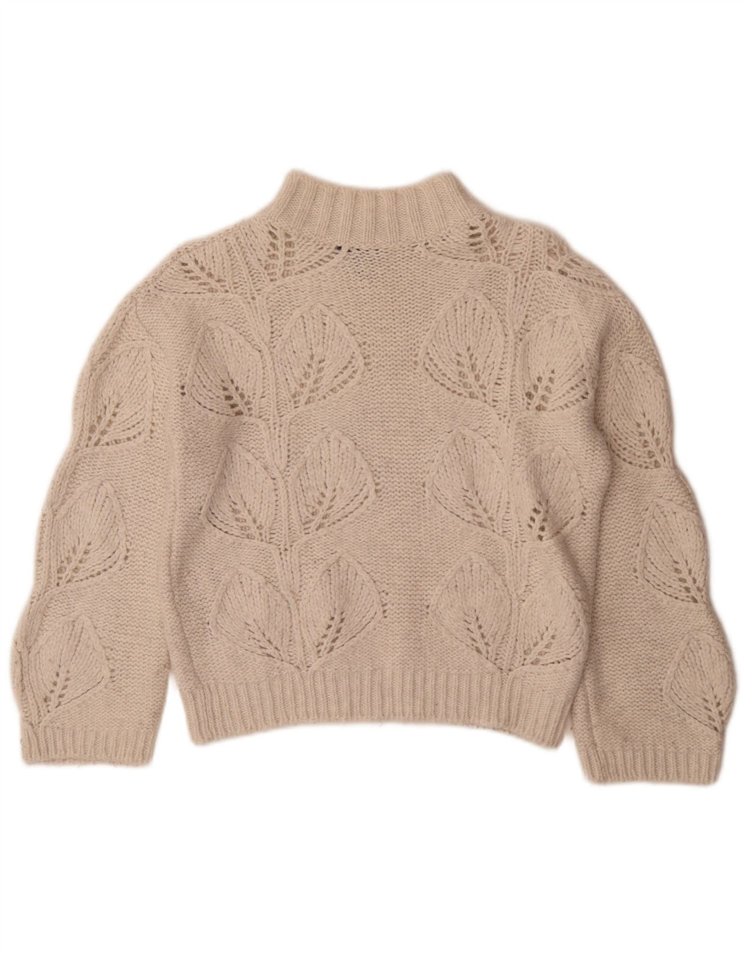 Massimo Dutti Dame Turtle Neck Jumper Sweater UK 4 XS Off White