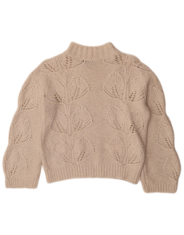 Massimo Dutti Dame Turtle Neck Jumper Sweater UK 4 XS Off White