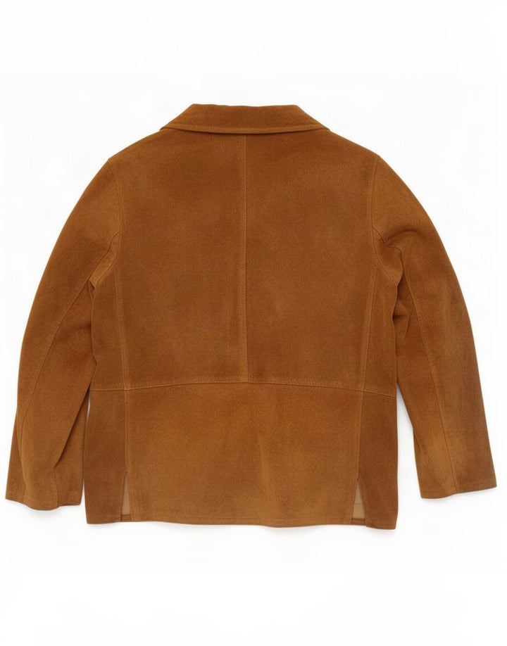 Vintage herre 3 knap ruskind blazerjakke IT 54 2XL brunt læder