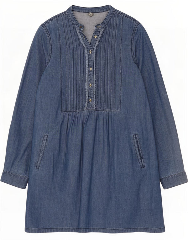 Zara piger langærmet denimskjorte 13-14 år blå bomuld