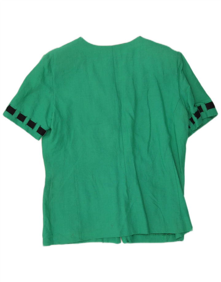 Carolina Pedrjoni Dame 4-knaps blazerjakke IT 48 XL Grøn Colourblock