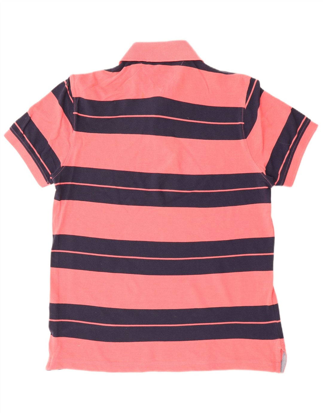 Tommy Hilfiger Herre Custom Fit Polo Shirt Medium Pink Stribet Bomuld