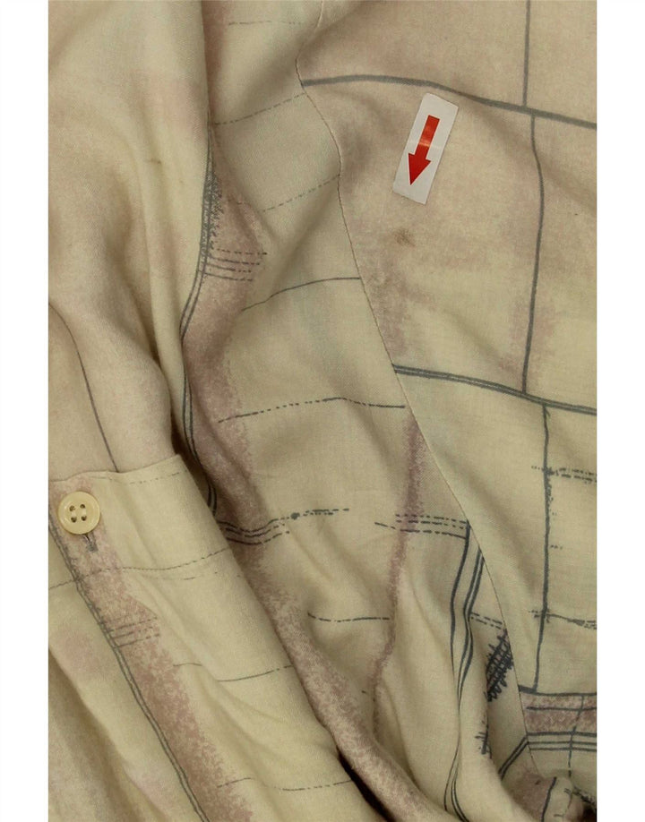 Vintage kortærmet herreskjorte XL Beige
