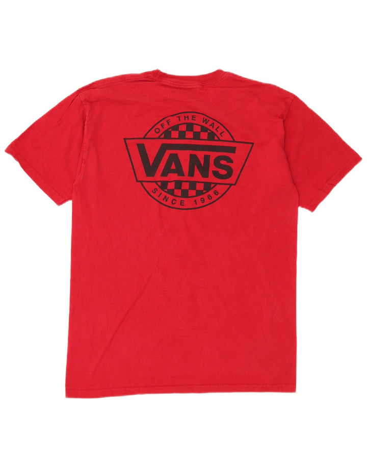 VANS Herre grafisk T-shirt Top Medium Rød Bomuld
