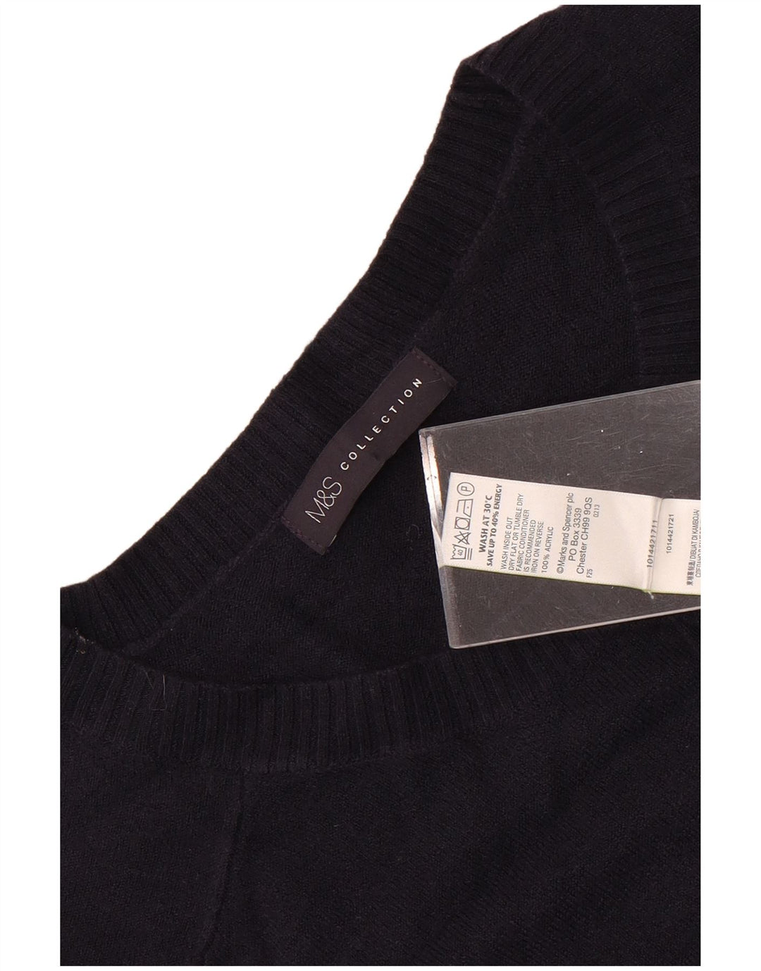 Marks & Spencer Dame Boat Neck Jumper Sweater UK 12 Medium Navy Blue