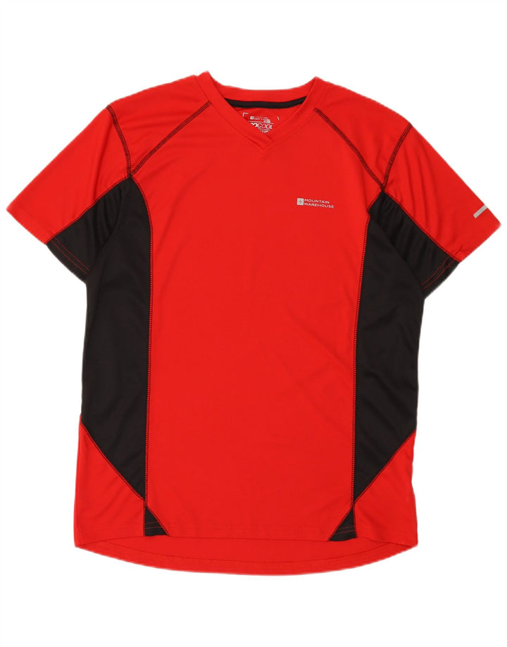 Mountain Warehouse Herre IsoCool T-Shirt Top Stor Rød Colourblock Polyester