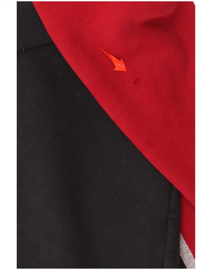 NAUTICA Mens Graphic Zip Neck Sweatshirt Jumper Large Black Colourblock