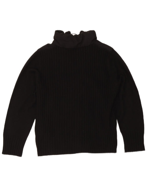 Marina Rinaldi Womens Cardigan Sweater UK 16 Large Black Striped Wool