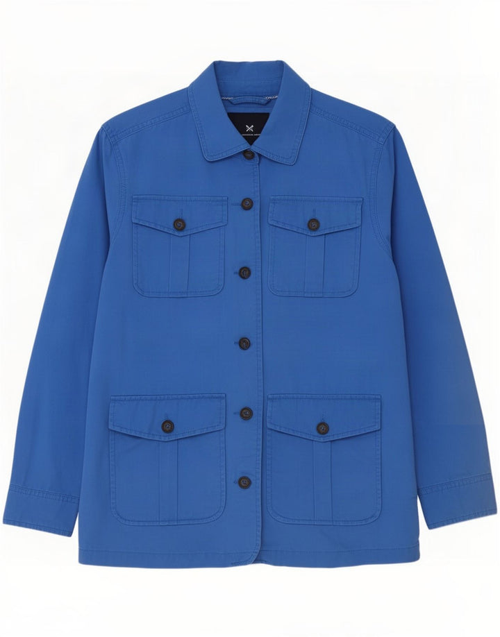 Crew Clothing Dame Utility Jacket UK 14 Medium Blue Cotton