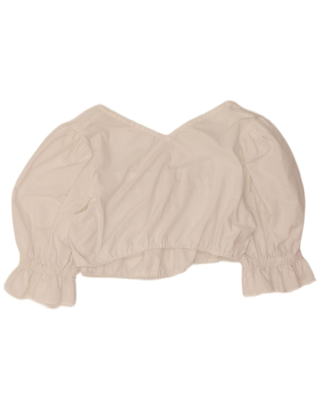 Vintage Dame Crop Top UK 12 Medium White