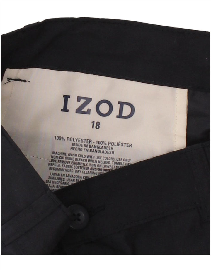 IZOD Boys Chino Shorts 15-16 Years W30  Navy Blue Polyester