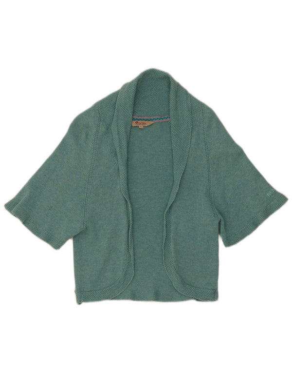 Fat Face Dame Kortærmet Bolero Cardigan Sweater UK 10 Small Blue