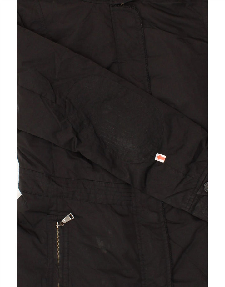 EMPORIO ARMANI Womens Windbreaker Coat UK 14 Medium Black Polyamide Vintage Emporio Armani and Second-Hand Emporio Armani from Messina Hembry 