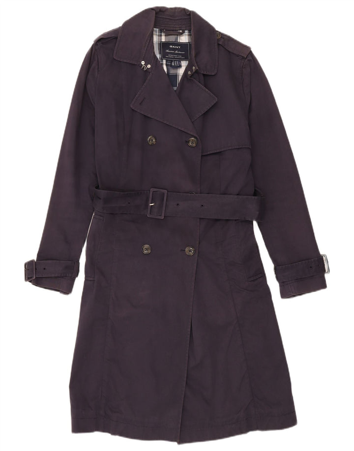 Gant Trench Coat til kvinder UK 14 Mellem marineblå bomuld