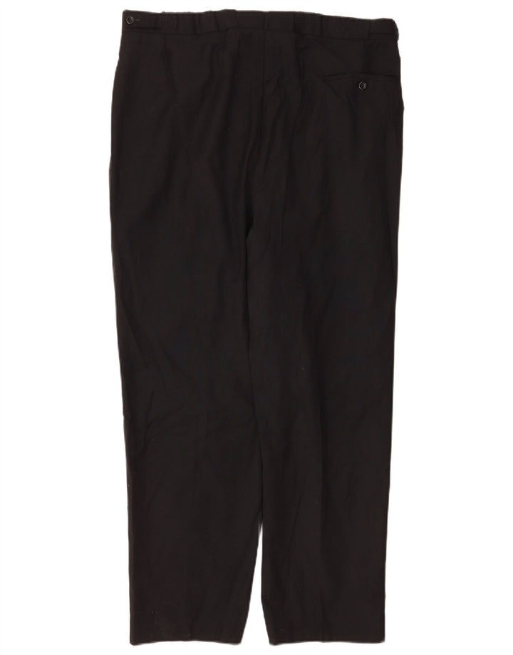 Pierre Cardin Herre Pegged Suit Bukser W38 L29 Sort Uld