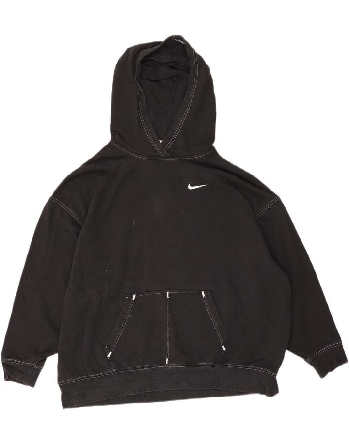 Nike oversized hættetrøje til mænd, lille sort bomuld
