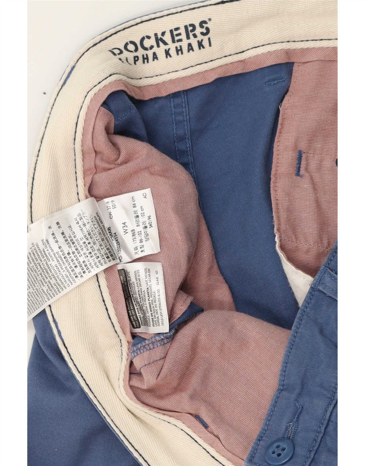 Dockers Chino-shorts til mænd Large W34 Blue Cotton