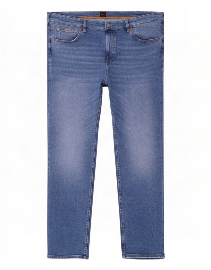 Hugo Boss Straight Jeans til mænd W44 L32 blå bomuld