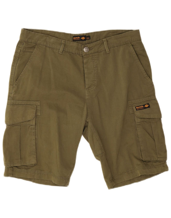 Bænk Herre Cargo Shorts W32 Medium Khaki Bomuld