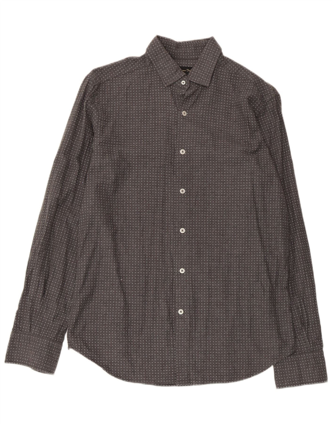 Massimo Dutti Herreskjorte Medium Grå Geometrisk Bomuld