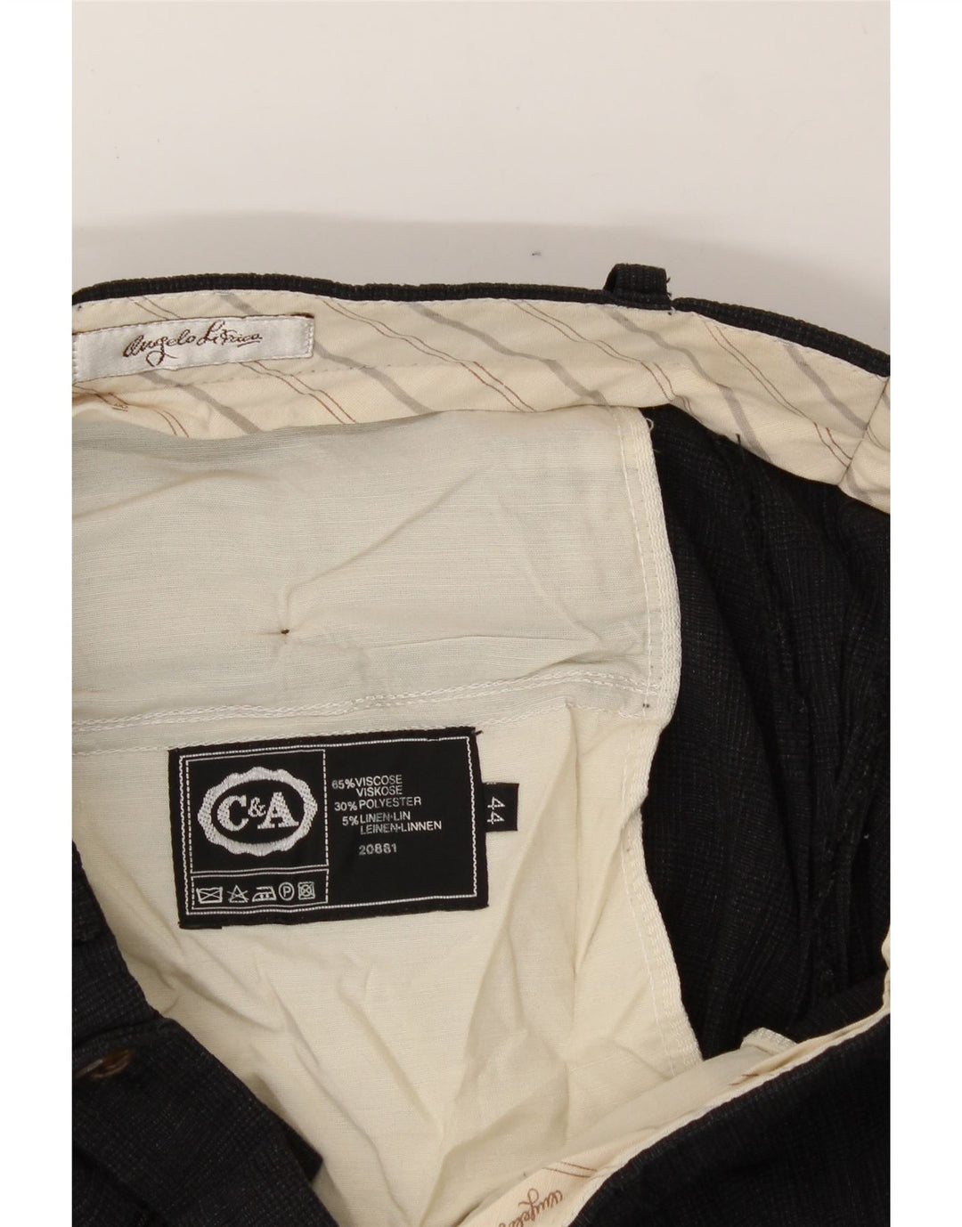 ANGELO LITRICO Womens Straight Suit Trousers IT 44 Medium W30 L28 Grey Vintage Angelo Litrico and Second-Hand Angelo Litrico from Messina Hembry 