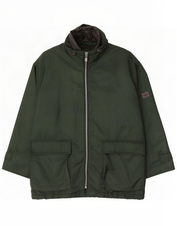 Milestone Herre Hooded Windbreaker Coat IT 54 2XL Grøn
