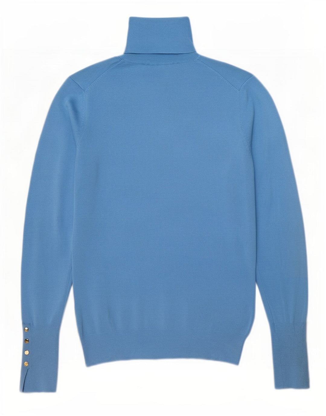 Zara Dame Rullehals Sweater UK 12 Medium Blue Viscose